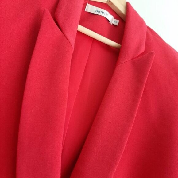 RICKI'S / Stretch One Button Closure Blazer Jacket Pink Sz S Flawed - Picture 5 of 14